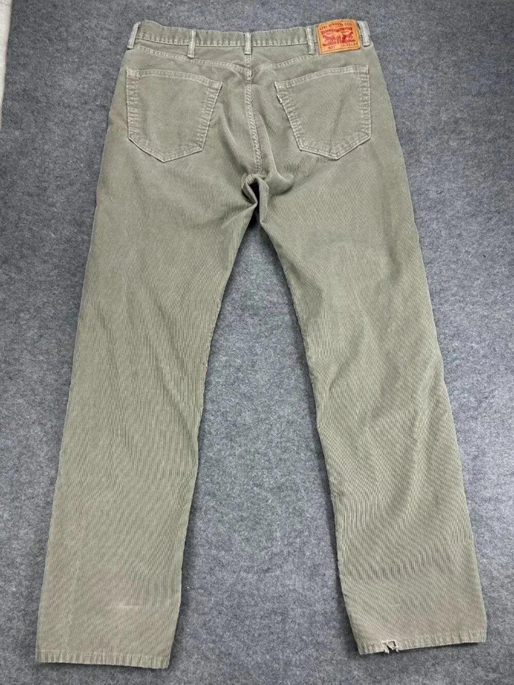 Vintage Levi's 505 Corduroy Pants Mens 38x34 Green Straight Leg Mid Rise Pockets